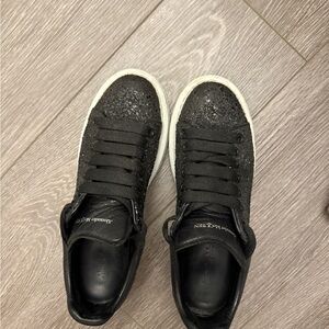Alexander McQueen Black Glitter Sneakers